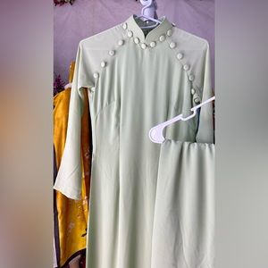 Ao dai chi phong bo/set, New Vietnamese traditional dress truyền thong size s 0